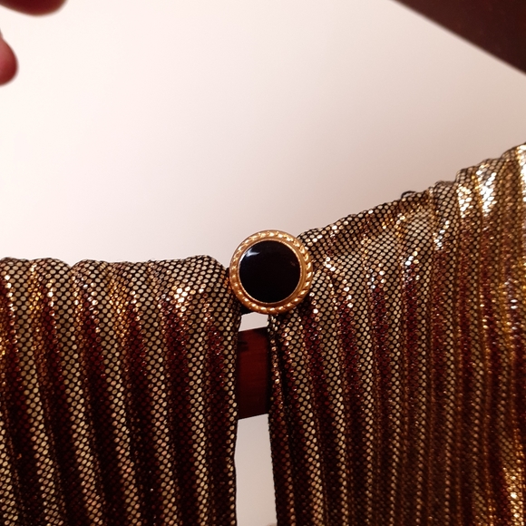 Bar lll gold glam Copenhagen pleated shift dress - Picture 11 of 15